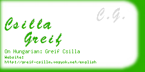 csilla greif business card